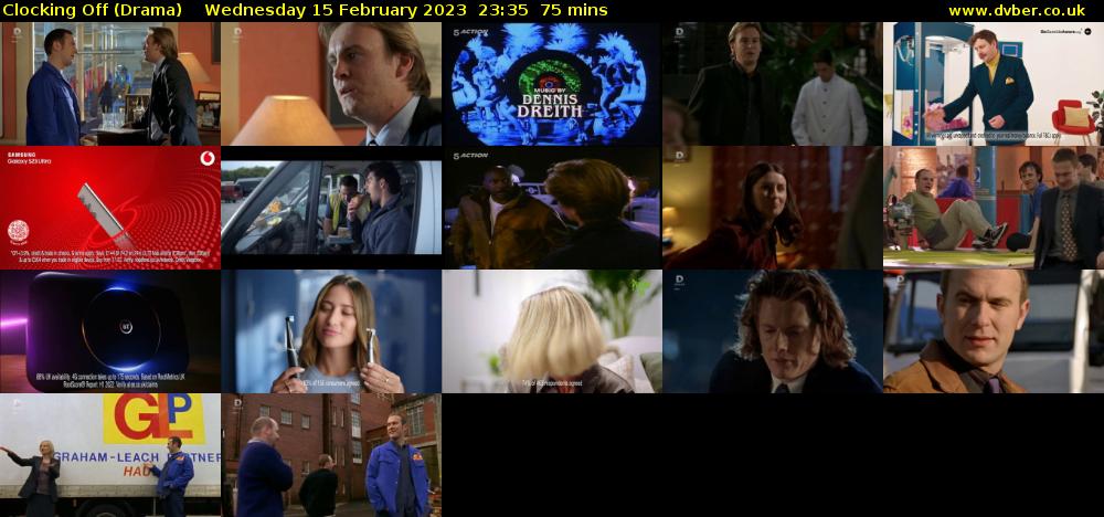 Clocking Off (Drama) Wednesday 15 February 2023 23:35 - 00:50