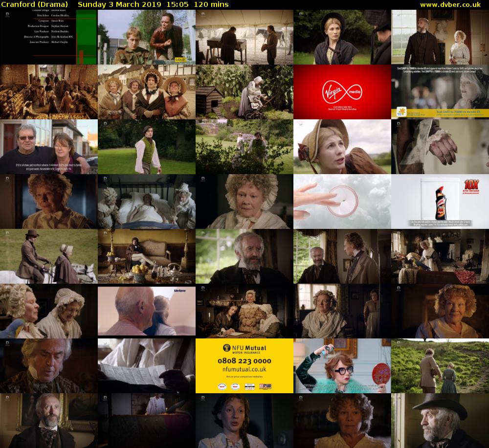 Cranford (Drama) Sunday 3 March 2019 15:05 - 17:05