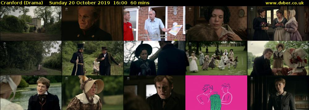 Cranford (Drama) Sunday 20 October 2019 16:00 - 17:00