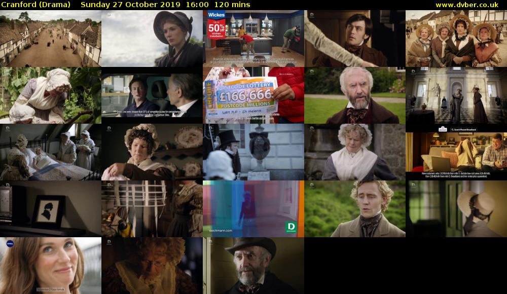 Cranford (Drama) Sunday 27 October 2019 16:00 - 18:00