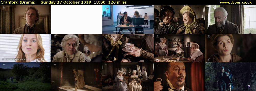 Cranford (Drama) Sunday 27 October 2019 18:00 - 20:00