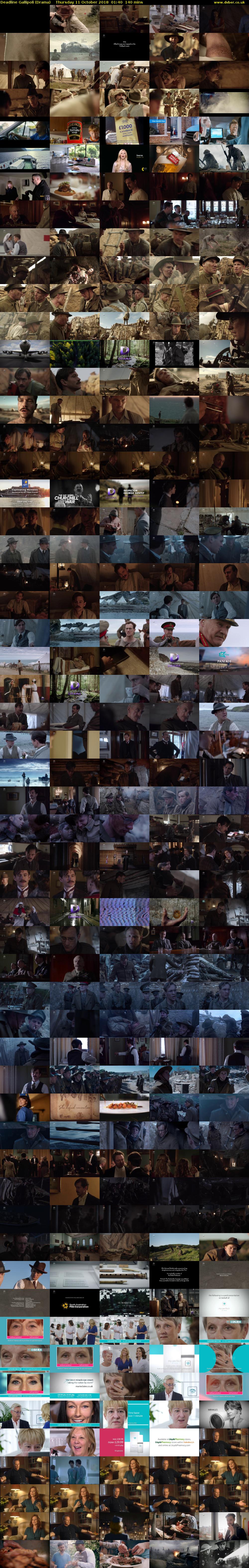 Deadline Gallipoli (Drama) Thursday 11 October 2018 01:40 - 04:00