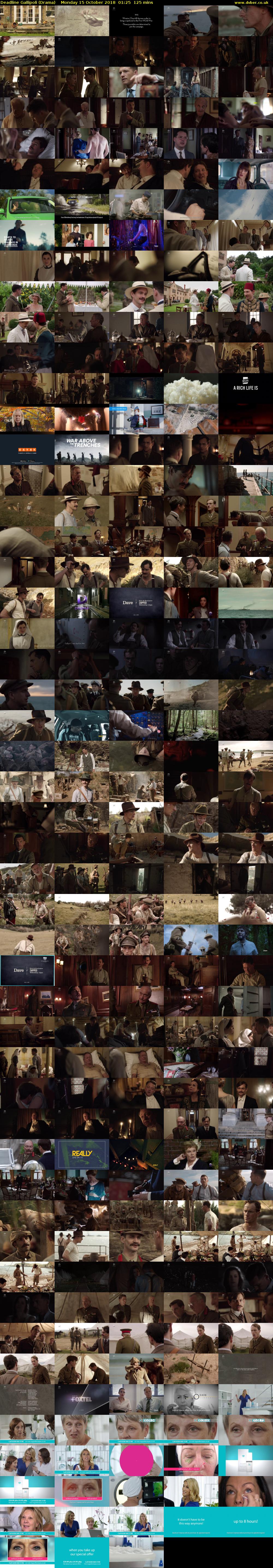 Deadline Gallipoli (Drama) Monday 15 October 2018 01:25 - 03:30