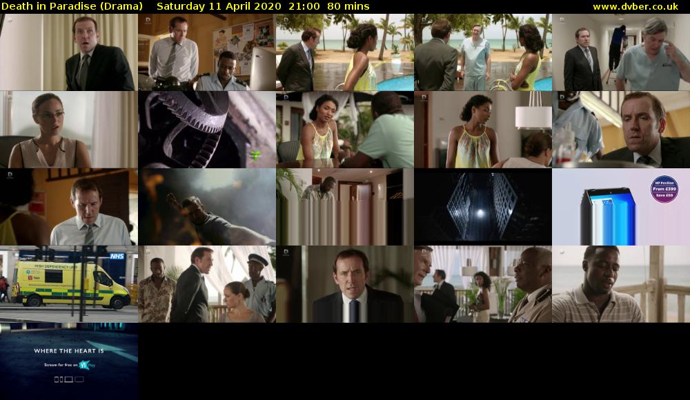 Death in Paradise (Drama) Saturday 11 April 2020 21:00 - 22:20