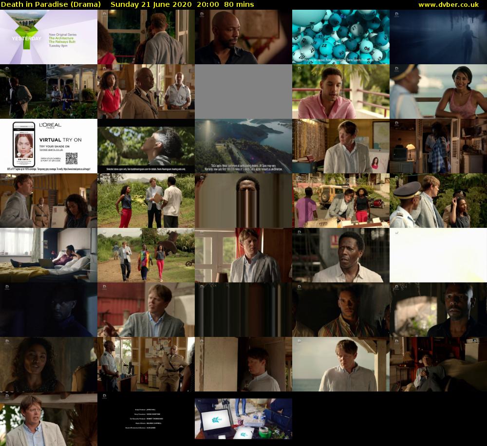 Death in Paradise (Drama) Sunday 21 June 2020 20:00 - 21:20