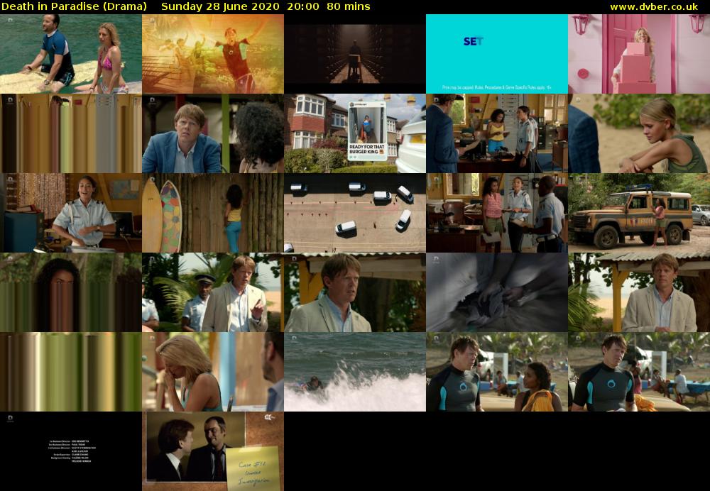 Death in Paradise (Drama) Sunday 28 June 2020 20:00 - 21:20