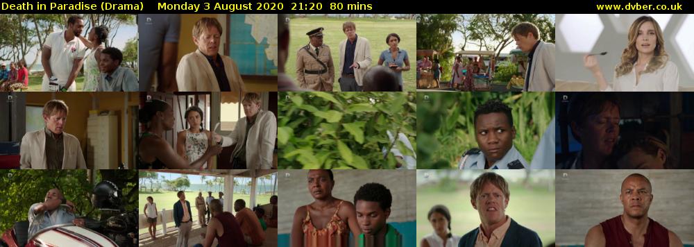 Death in Paradise (Drama) Monday 3 August 2020 21:20 - 22:40