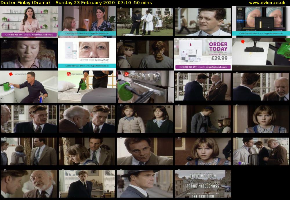 Doctor Finlay (Drama) Sunday 23 February 2020 07:10 - 08:00
