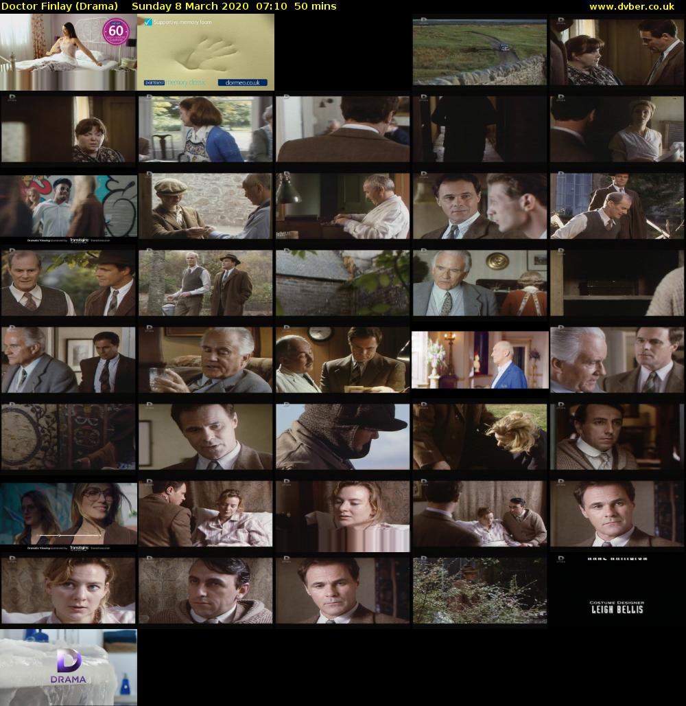 Doctor Finlay (Drama) Sunday 8 March 2020 07:10 - 08:00