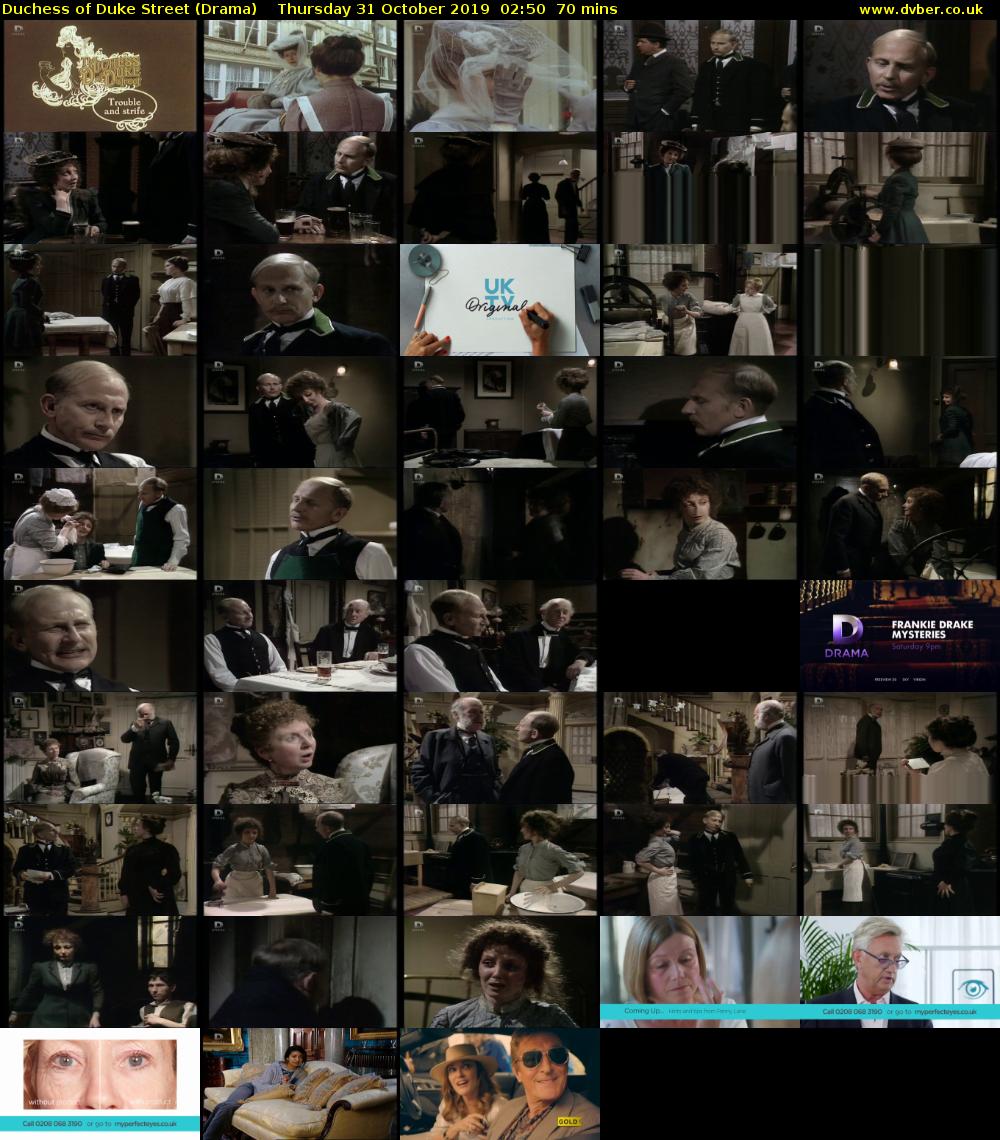 Duchess of Duke Street (Drama) Thursday 31 October 2019 02:50 - 04:00