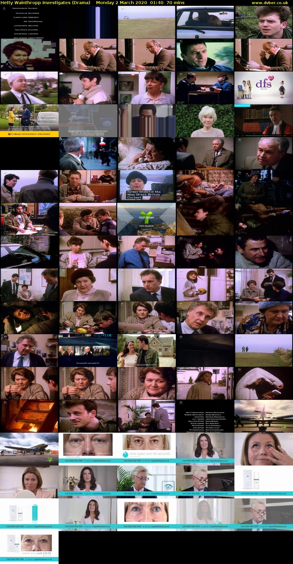 Hetty Wainthropp Investigates (Drama) Monday 2 March 2020 01:40 - 02:50