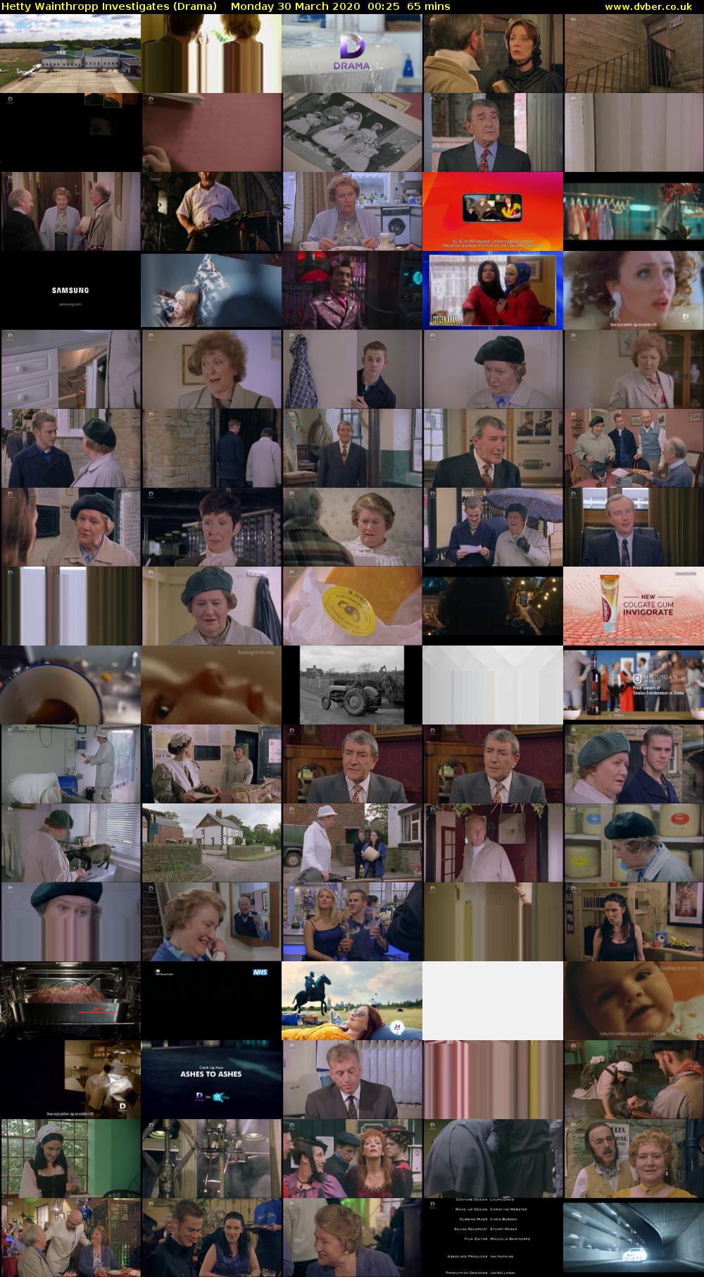 Hetty Wainthropp Investigates (Drama) Monday 30 March 2020 00:25 - 01:30