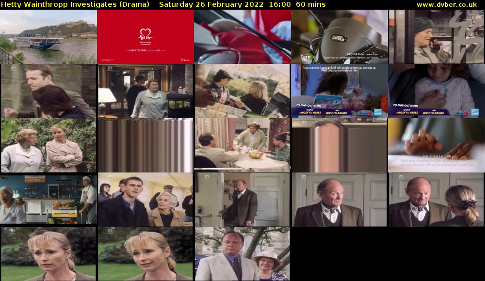 Hetty Wainthropp Investigates (Drama) Saturday 26 February 2022 16:00 - 17:00