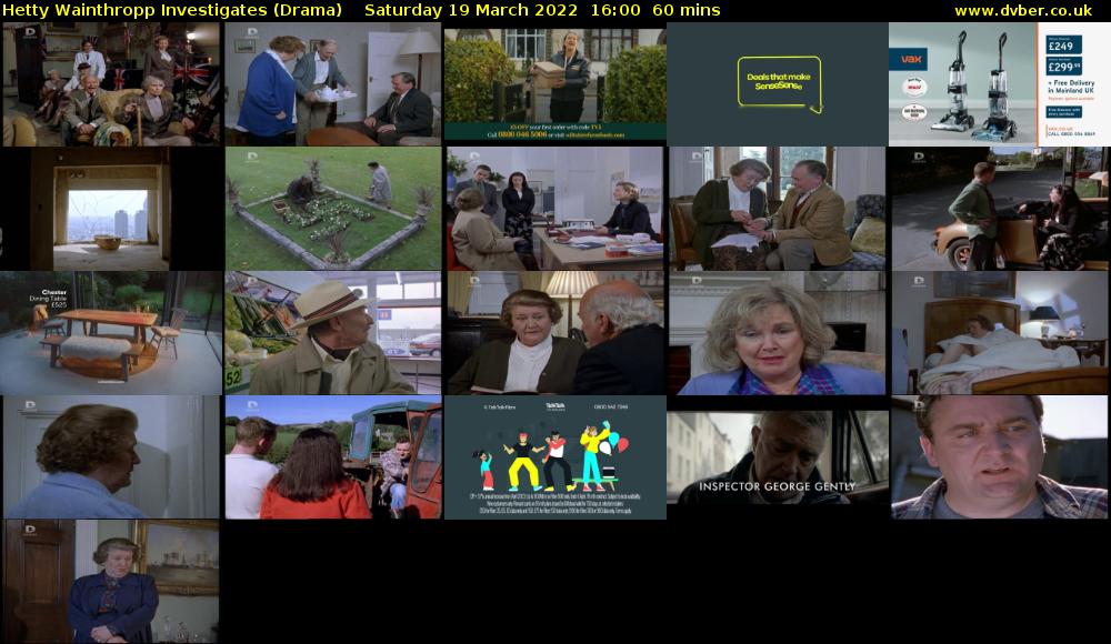 Hetty Wainthropp Investigates (Drama) Saturday 19 March 2022 16:00 - 17:00