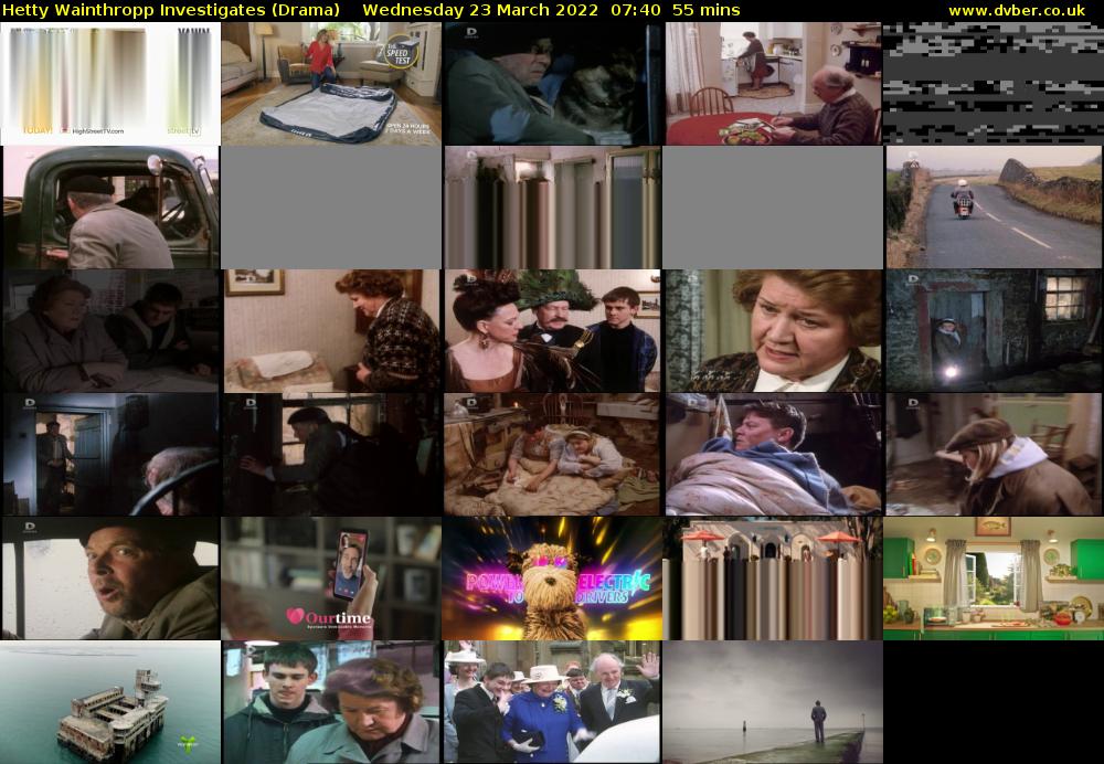 Hetty Wainthropp Investigates (Drama) Wednesday 23 March 2022 07:40 - 08:35