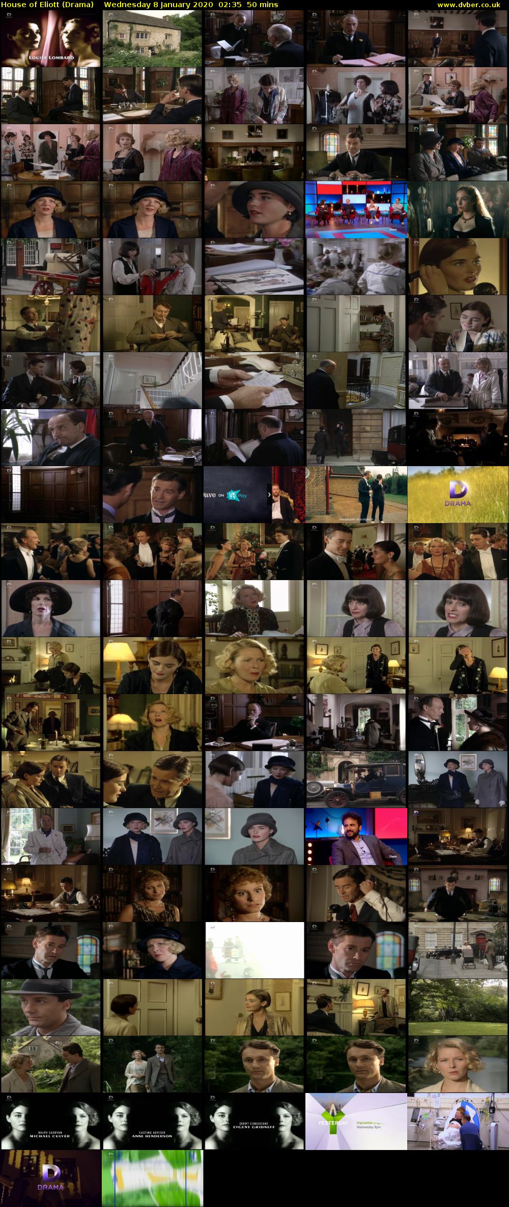 House of Eliott (Drama) Wednesday 8 January 2020 02:35 - 03:25
