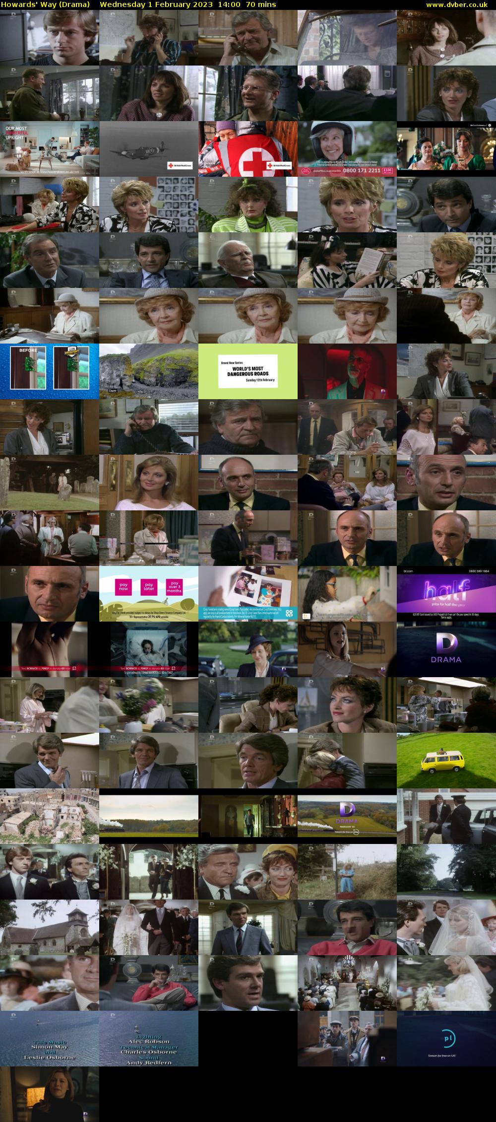 Howards' Way (Drama) Wednesday 1 February 2023 14:00 - 15:10