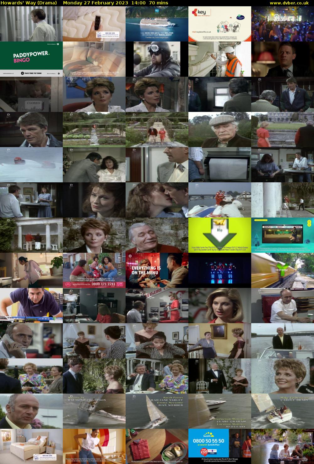 Howards' Way (Drama) Monday 27 February 2023 14:00 - 15:10