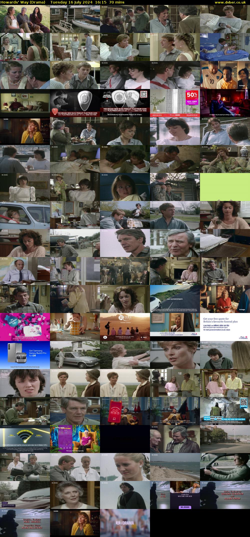 Howards' Way (Drama) Tuesday 16 July 2024 16:15 - 17:25