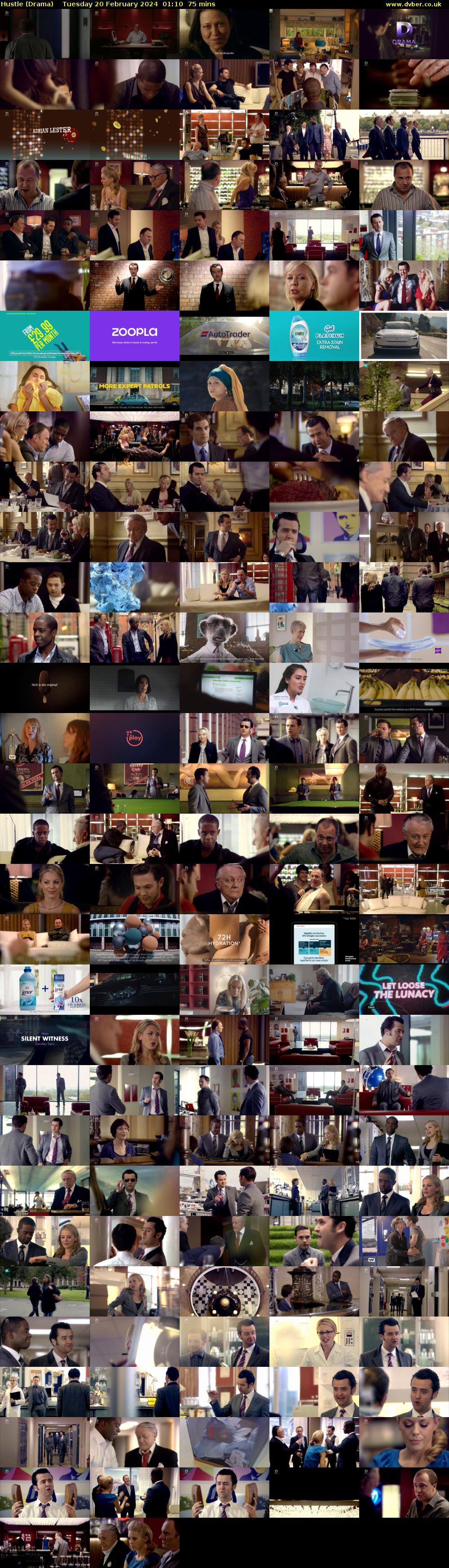 Hustle (Drama) Tuesday 20 February 2024 01:10 - 02:25