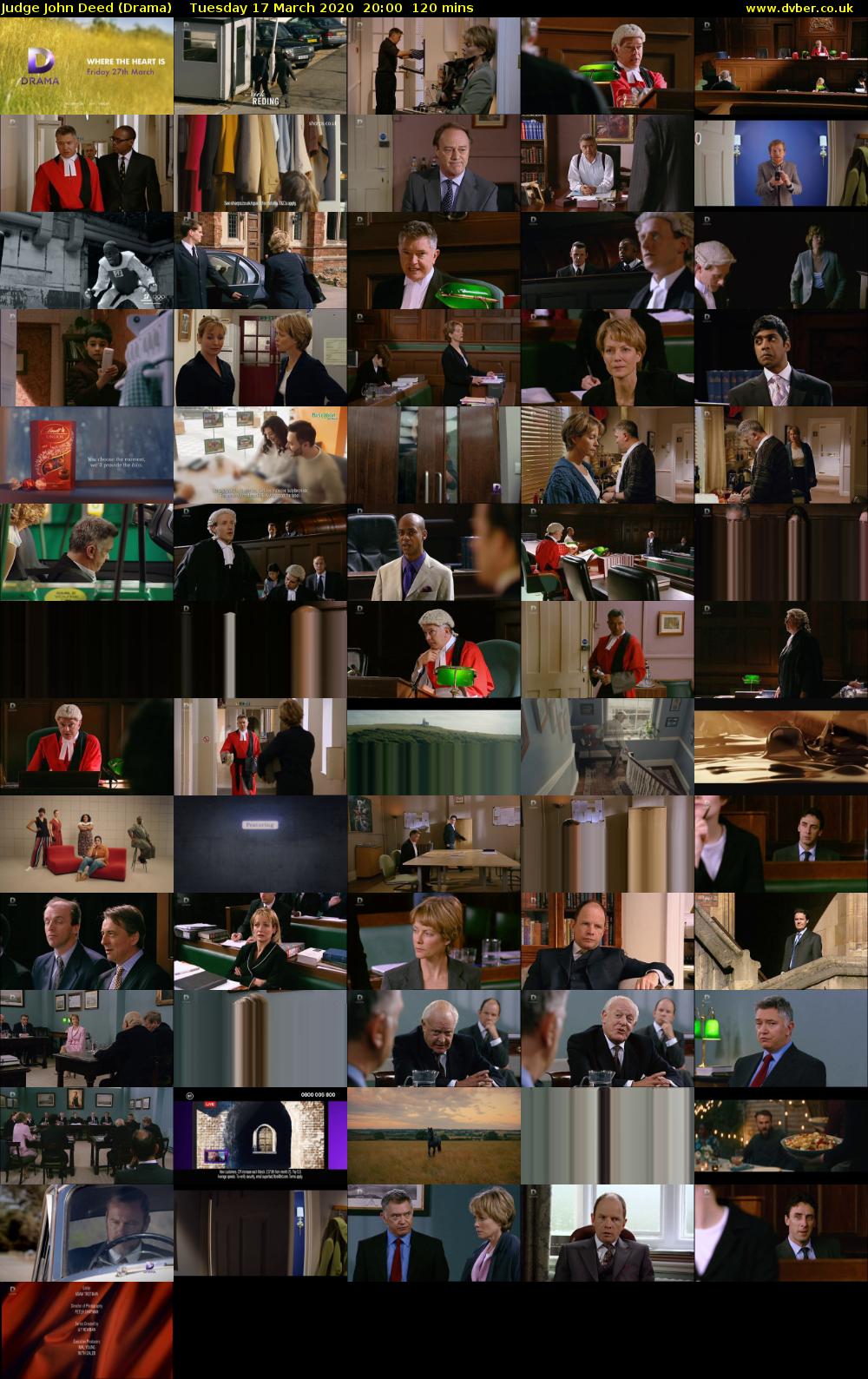 Judge John Deed (Drama) Tuesday 17 March 2020 20:00 - 22:00