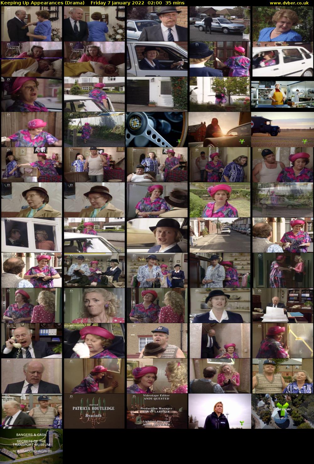 Keeping Up Appearances (Drama) Friday 7 January 2022 02:00 - 02:35