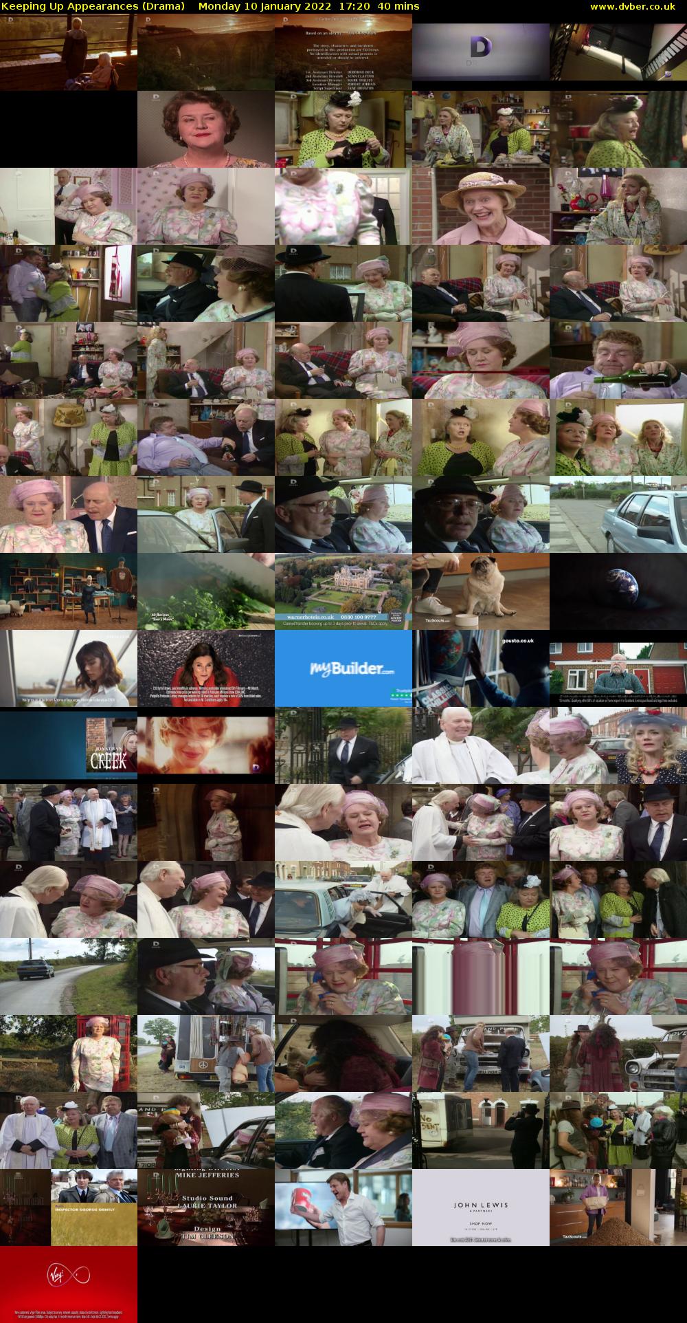 Keeping Up Appearances (Drama) Monday 10 January 2022 17:20 - 18:00