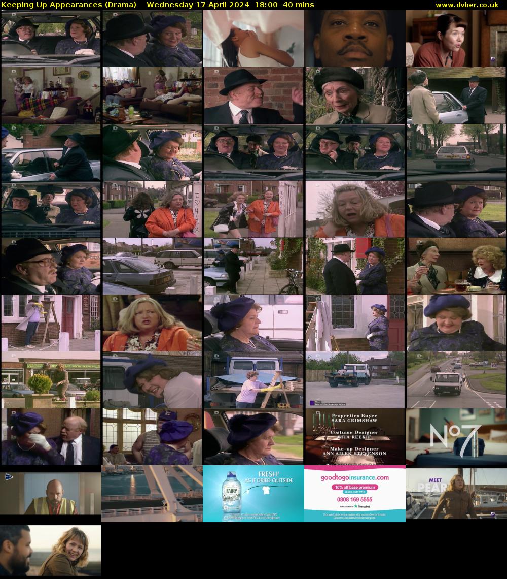 Keeping Up Appearances (Drama) Wednesday 17 April 2024 18:00 - 18:40