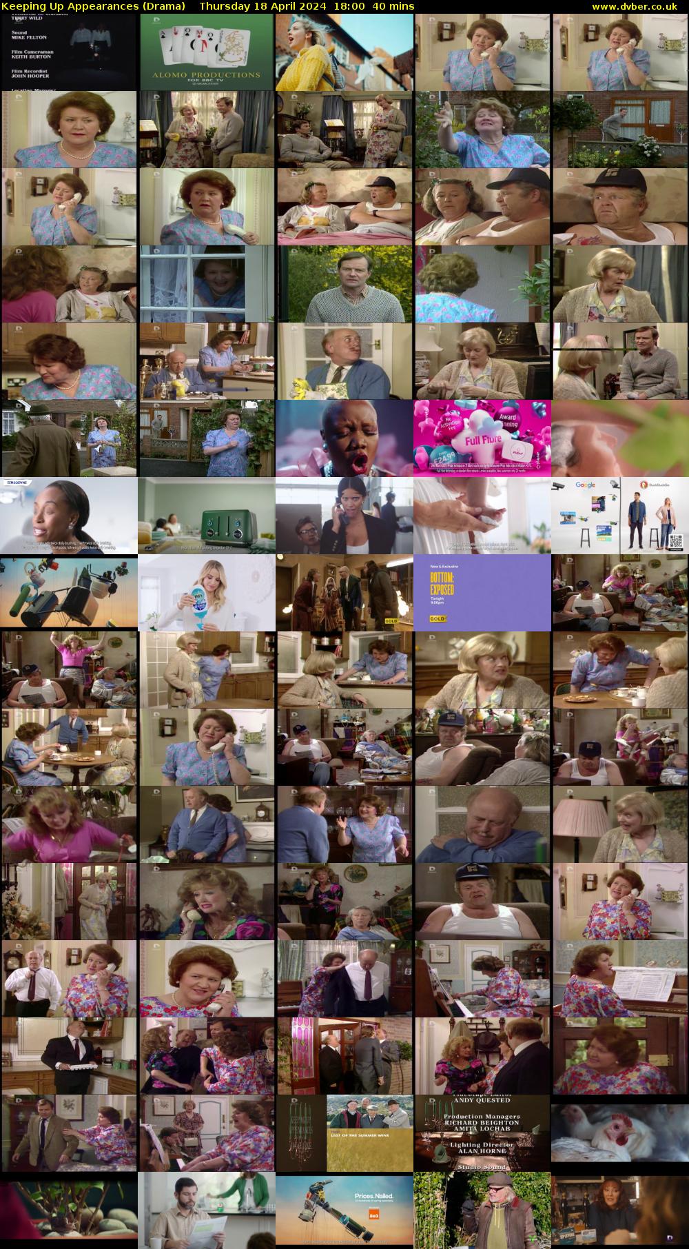 Keeping Up Appearances (Drama) Thursday 18 April 2024 18:00 - 18:40