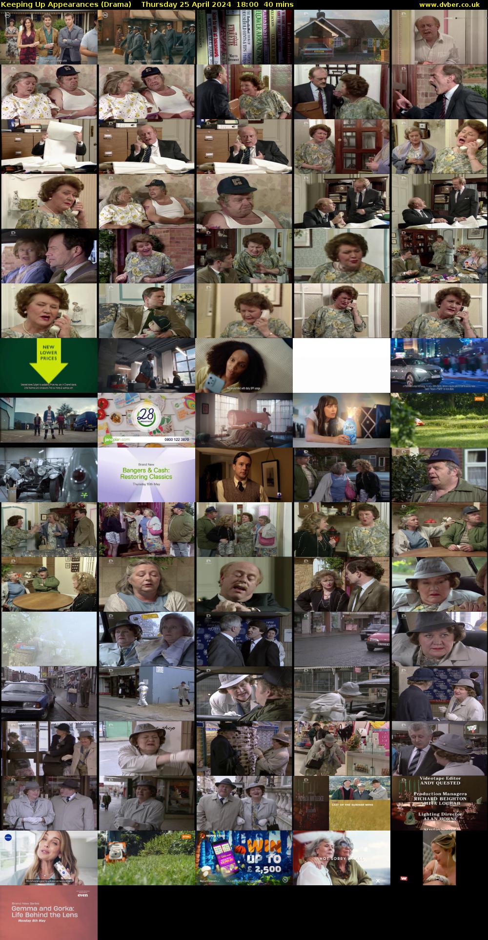 Keeping Up Appearances (Drama) Thursday 25 April 2024 18:00 - 18:40
