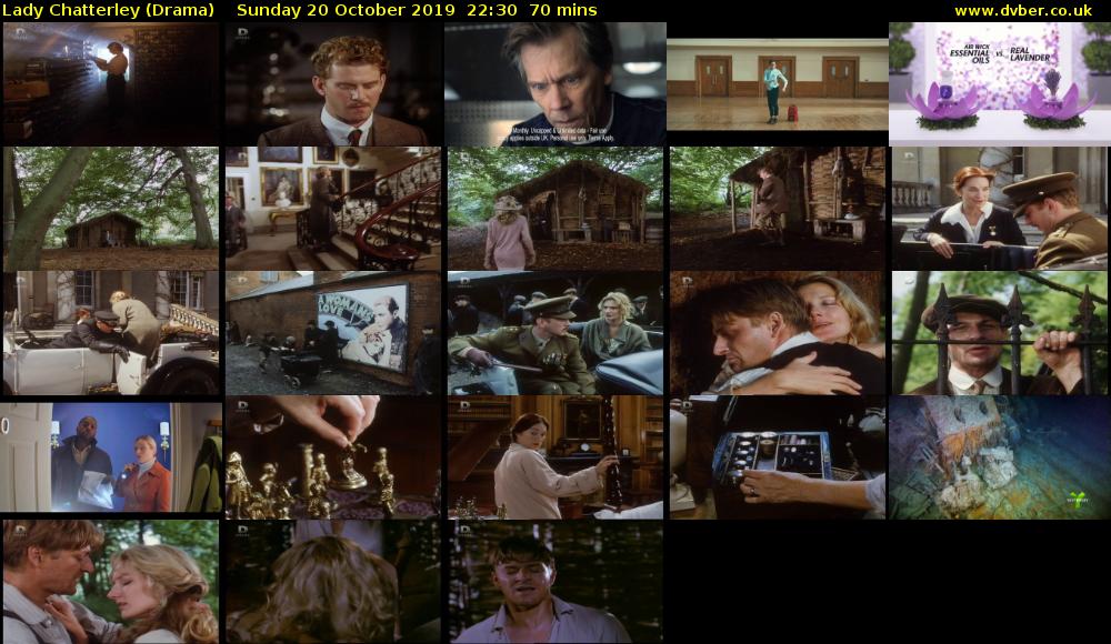 Lady Chatterley (Drama) Sunday 20 October 2019 22:30 - 23:40