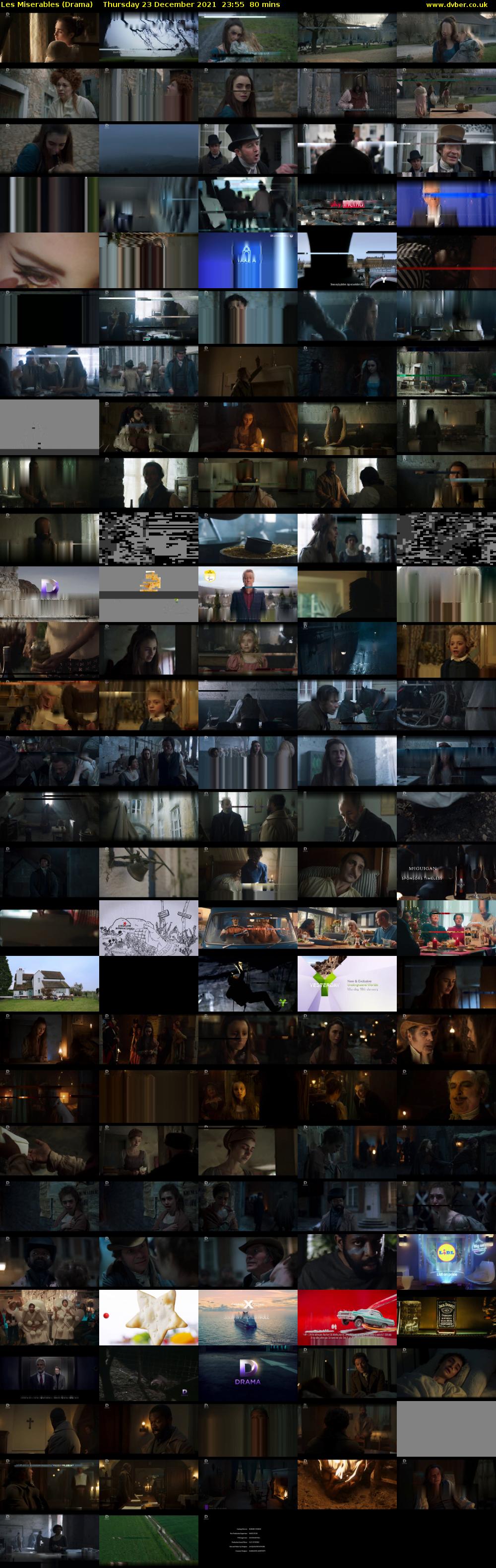 Les Miserables (Drama) Thursday 23 December 2021 23:55 - 01:15