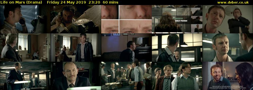 Life on Mars (Drama) Friday 24 May 2019 23:20 - 00:20