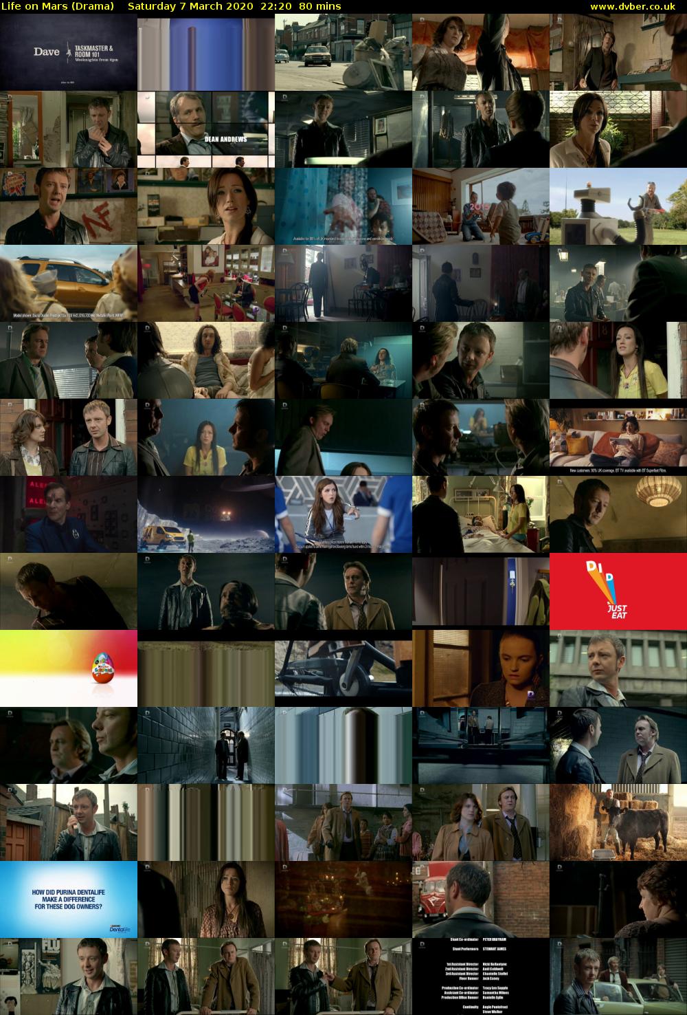Life on Mars (Drama) Saturday 7 March 2020 22:20 - 23:40