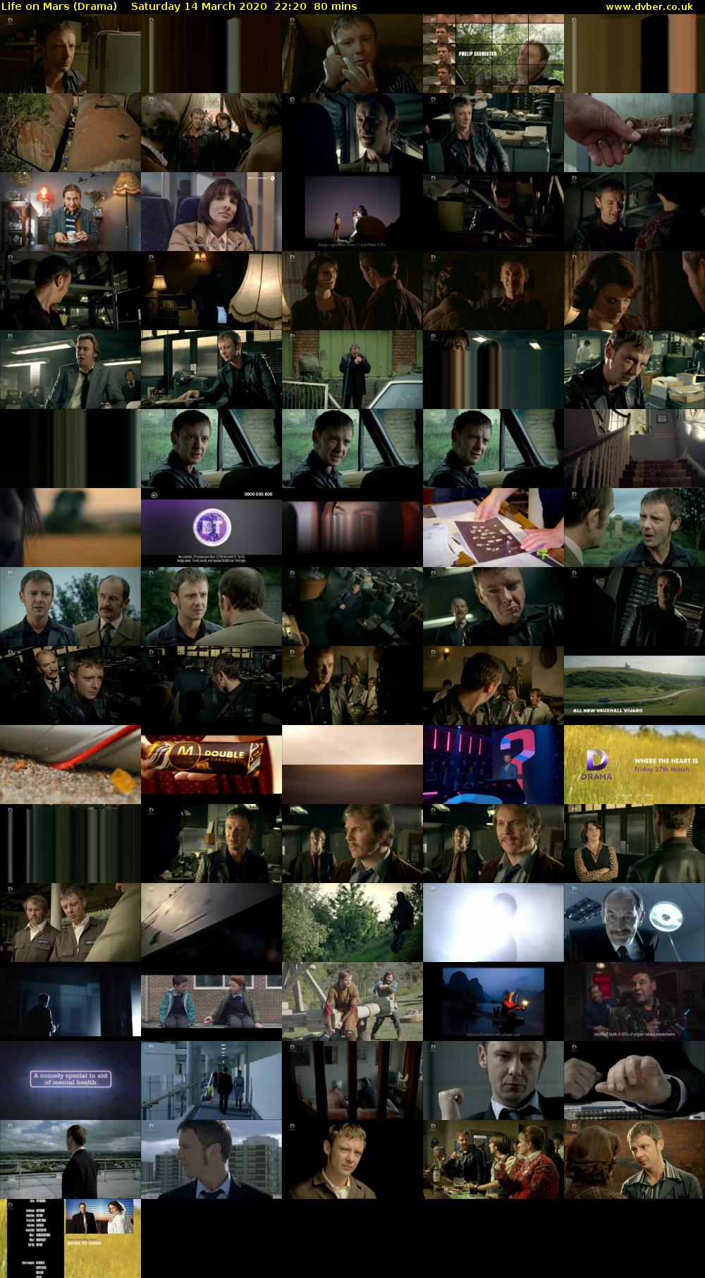 Life on Mars (Drama) Saturday 14 March 2020 22:20 - 23:40