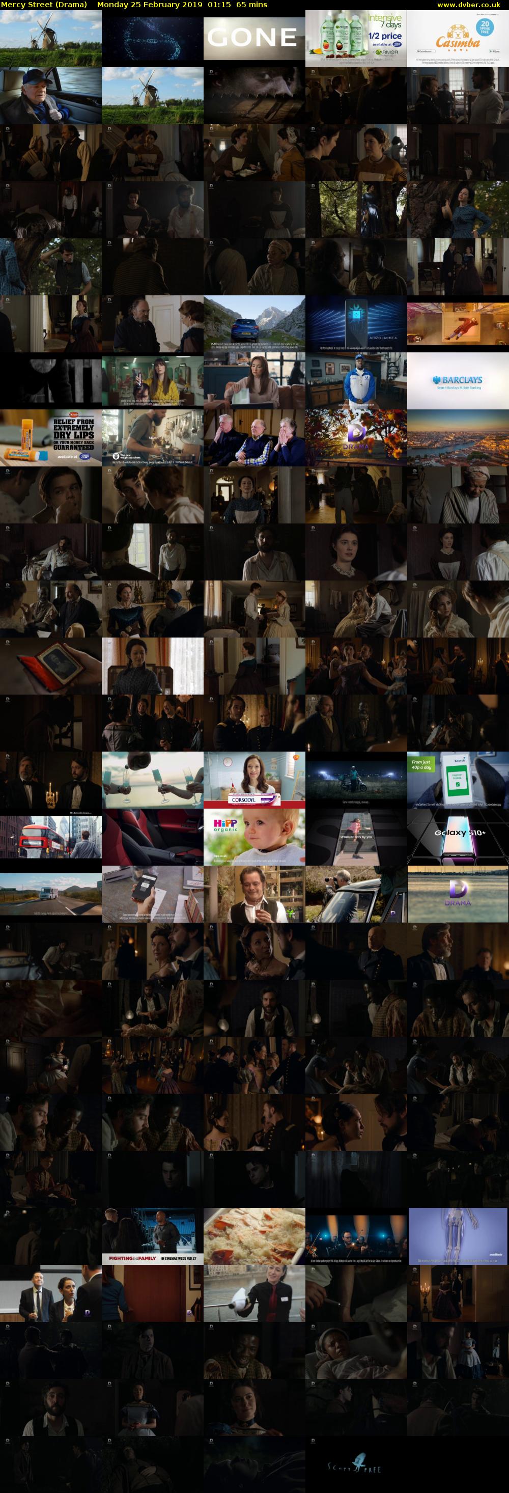Mercy Street (Drama) Monday 25 February 2019 01:15 - 02:20