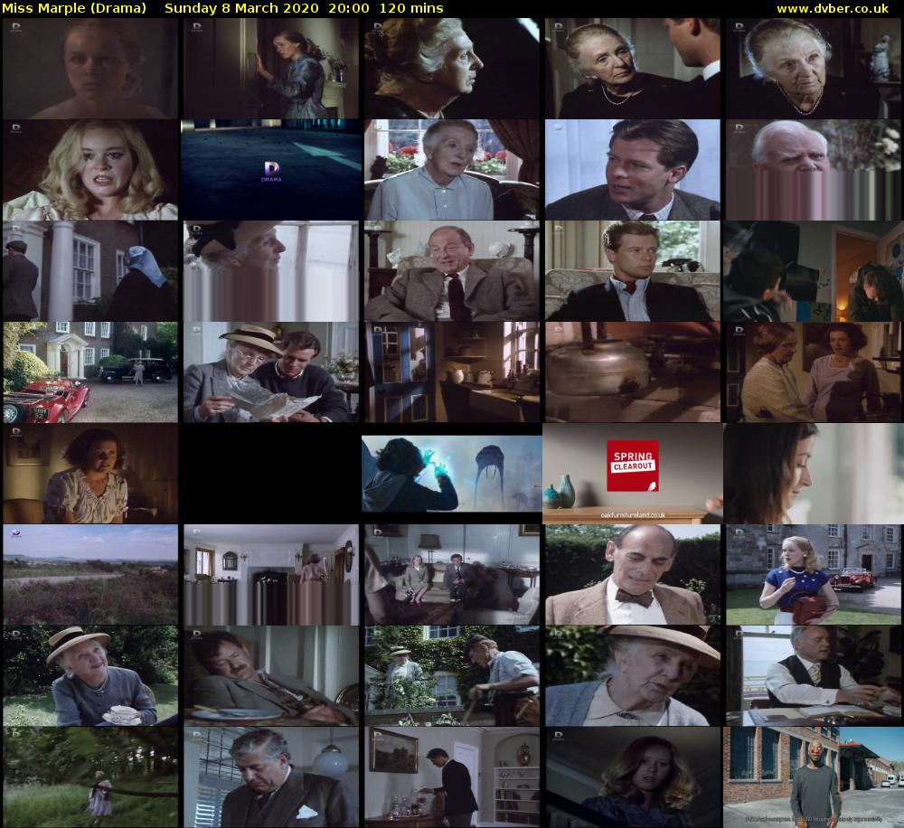 Miss Marple (Drama) Sunday 8 March 2020 20:00 - 22:00