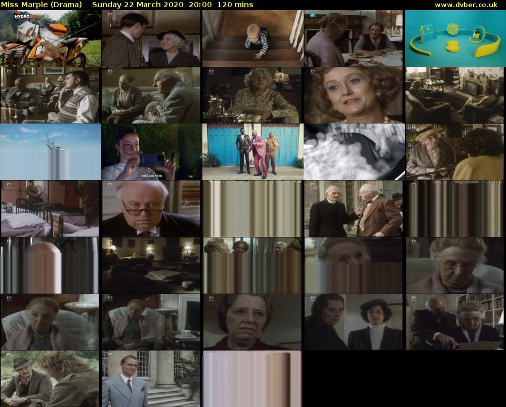 Miss Marple (Drama) Sunday 22 March 2020 20:00 - 22:00