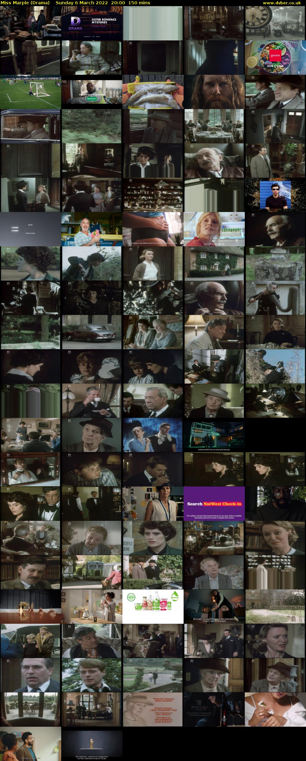 Miss Marple (Drama) Sunday 6 March 2022 20:00 - 22:30