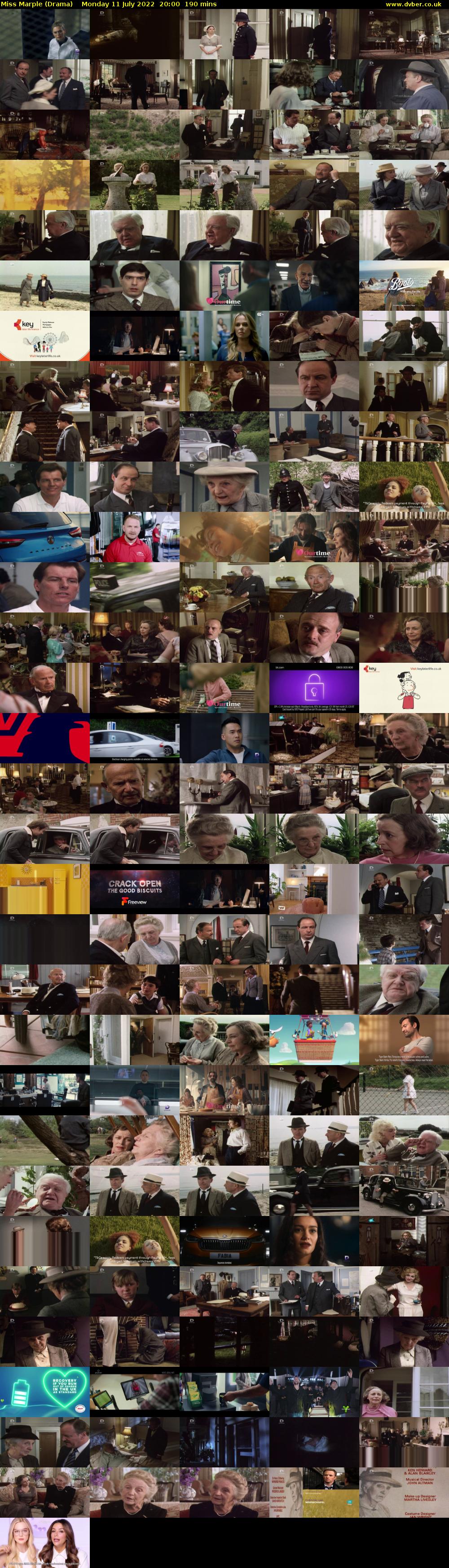 Miss Marple (Drama) Monday 11 July 2022 20:00 - 23:10