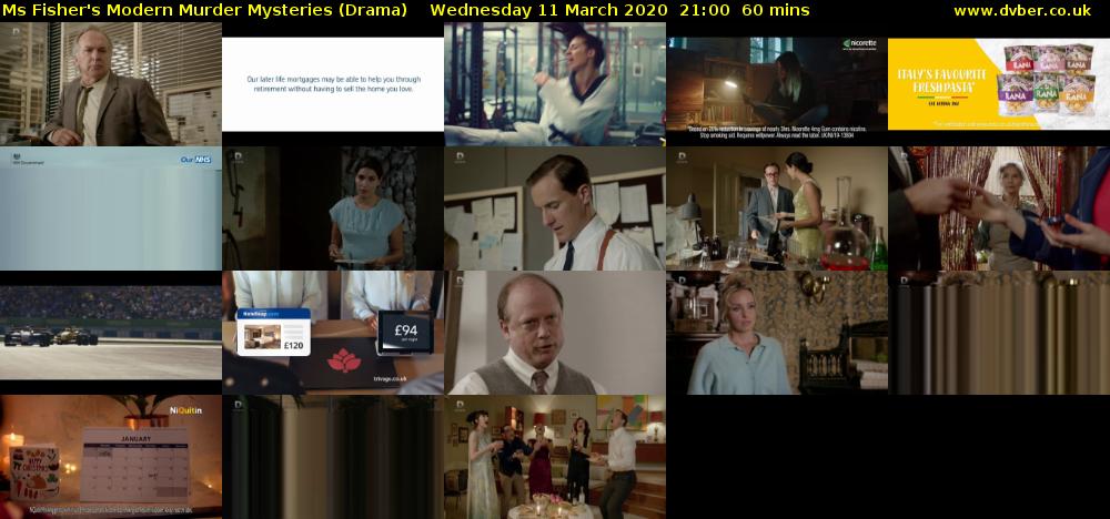 Ms Fisher's Modern Murder Mysteries (Drama) Wednesday 11 March 2020 21:00 - 22:00