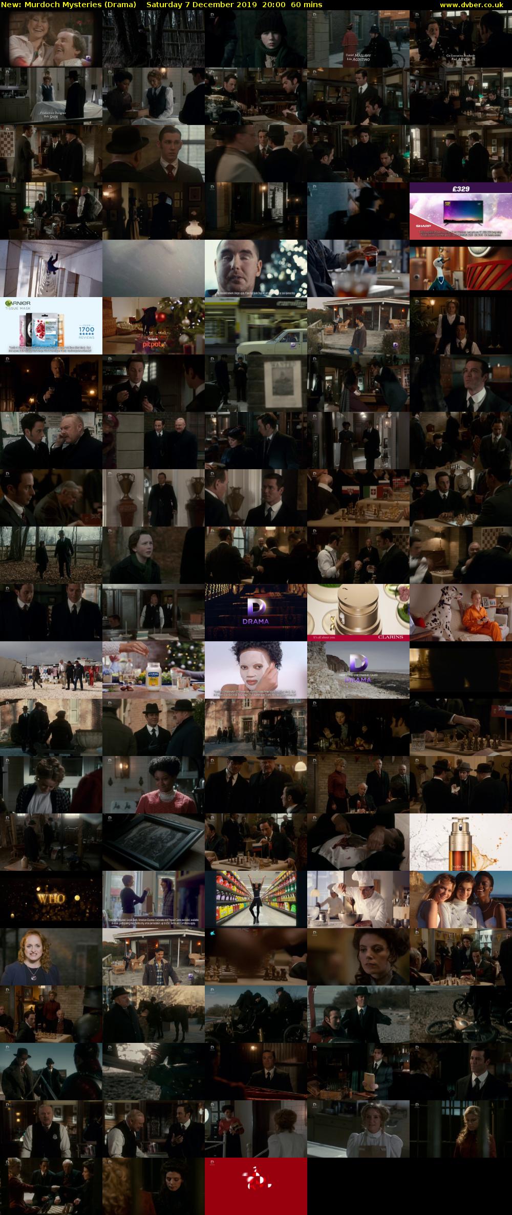 Murdoch Mysteries (Drama) Saturday 7 December 2019 20:00 - 21:00