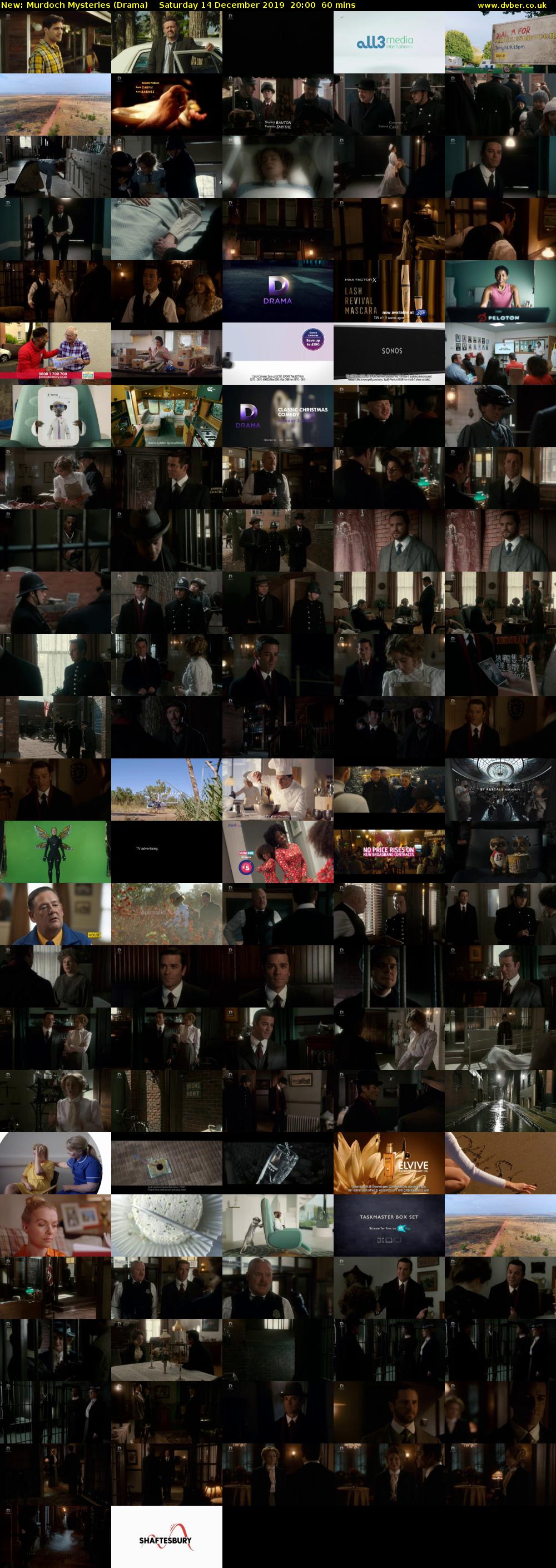 Murdoch Mysteries (Drama) Saturday 14 December 2019 20:00 - 21:00