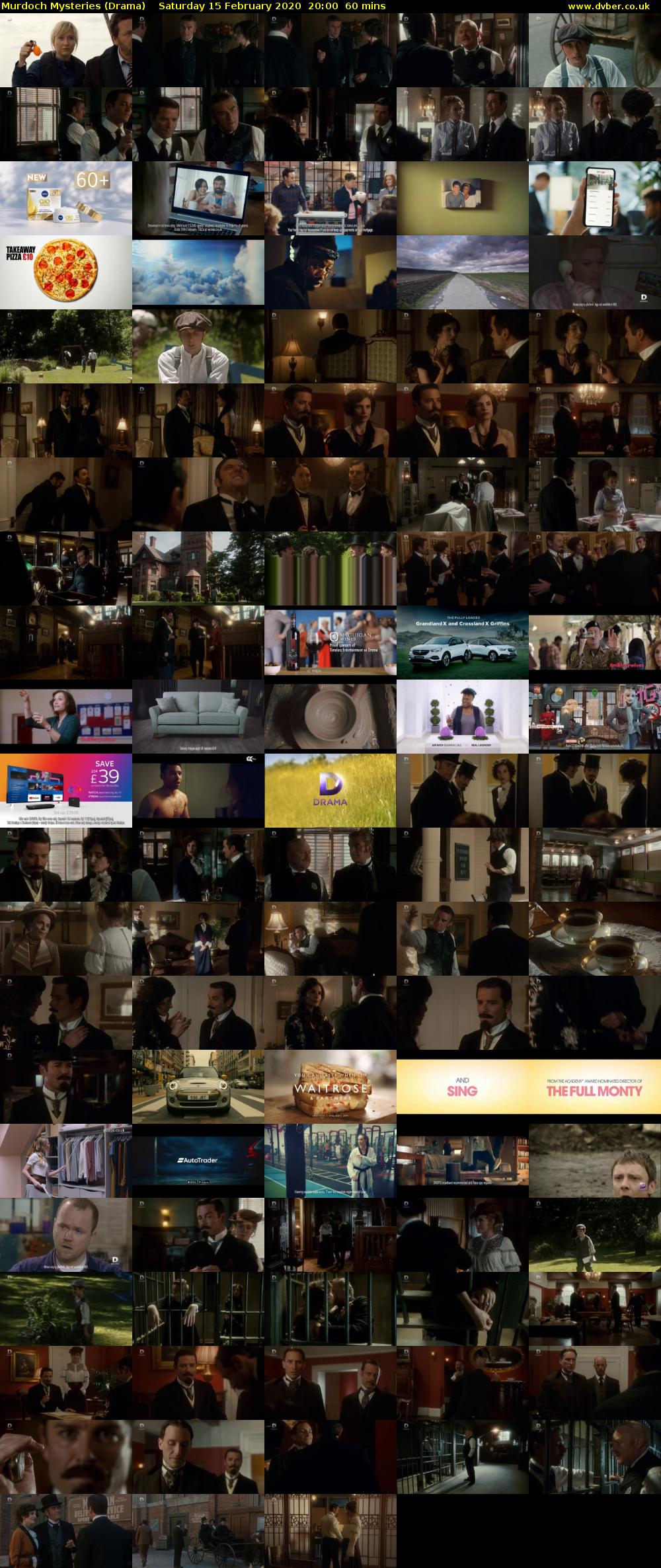 Murdoch Mysteries (Drama) Saturday 15 February 2020 20:00 - 21:00
