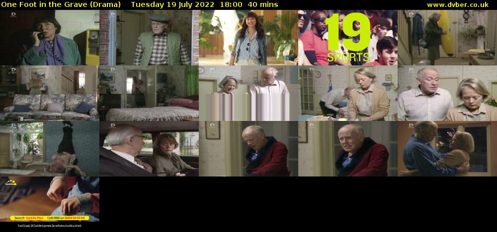 One Foot in the Grave (Drama) Tuesday 19 July 2022 18:00 - 18:40