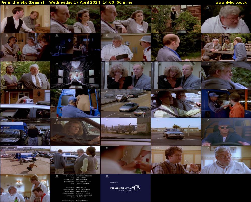 Pie in the Sky (Drama) Wednesday 17 April 2024 14:00 - 15:00