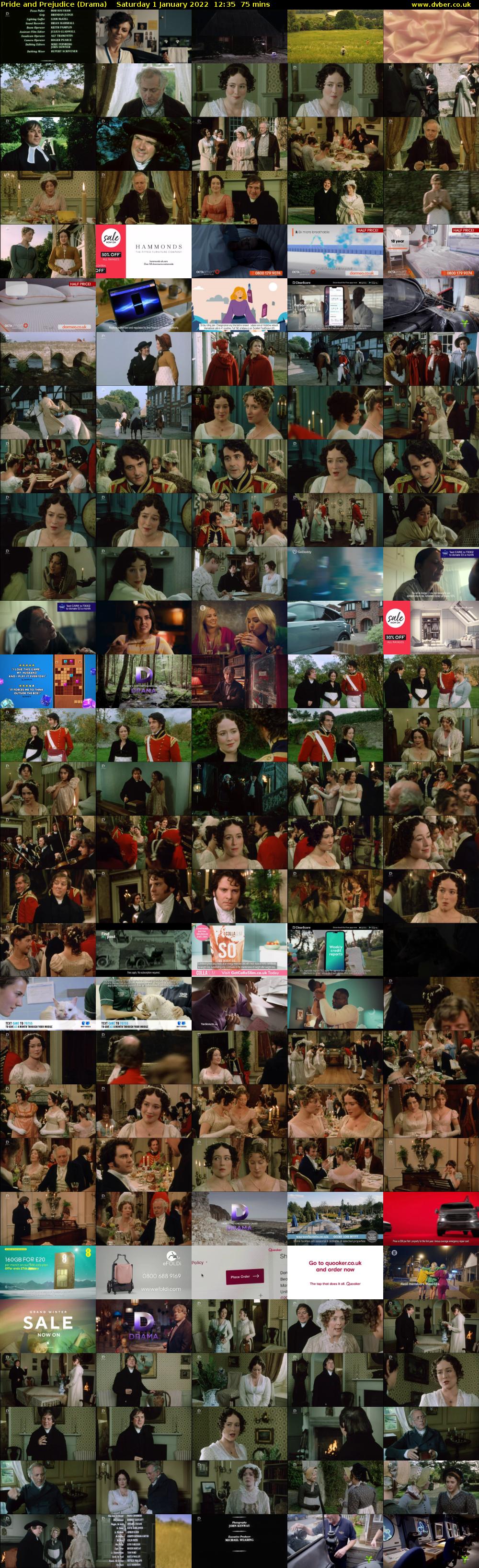 Pride and Prejudice (Drama) Saturday 1 January 2022 12:35 - 13:50