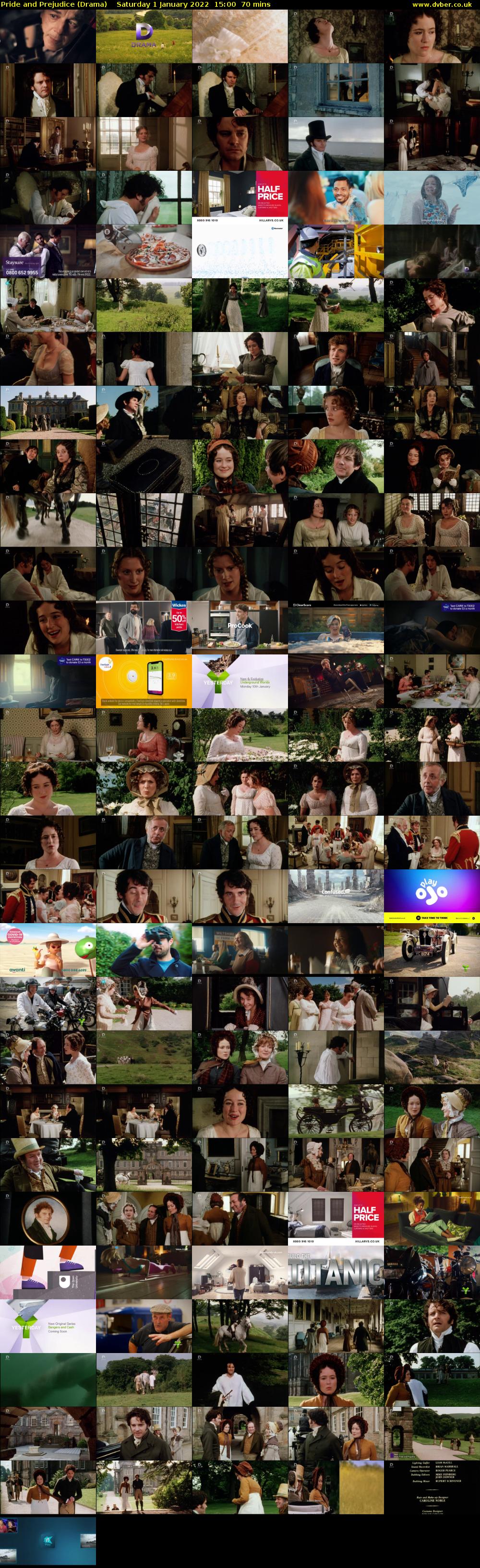 Pride and Prejudice (Drama) Saturday 1 January 2022 15:00 - 16:10