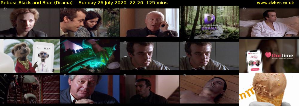 Rebus: Black and Blue (Drama) Sunday 26 July 2020 22:20 - 00:25