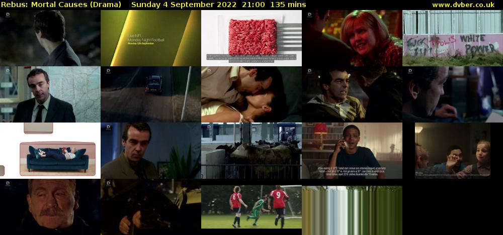 Rebus: Mortal Causes (Drama) Sunday 4 September 2022 21:00 - 23:15